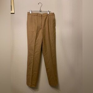 Vintage Pendleton 100% Virgin Wool Tan Lined High Waisted Dress Pants, 6